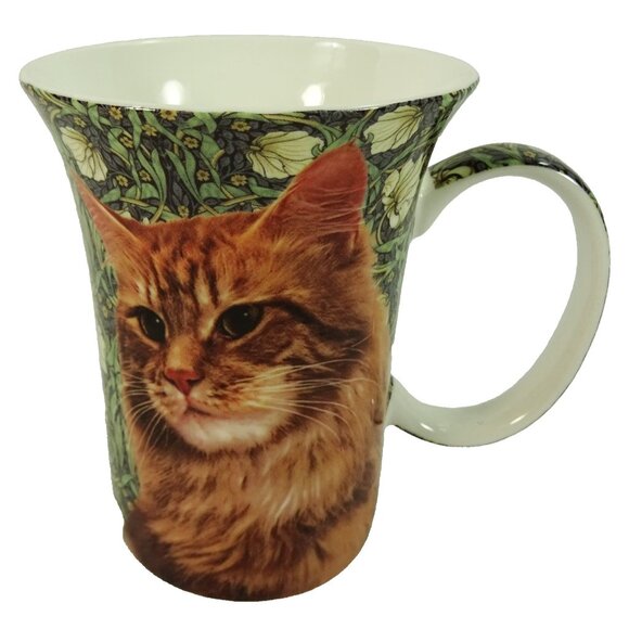 Orange Tabby Cat Coffee Mug Cup McIntosh Feline Friends Fine Bone China - Picture 3 of 7